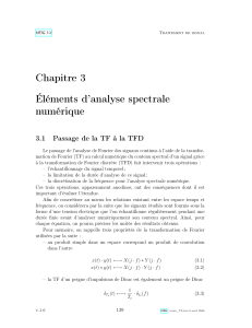 Analyse spectrale numérique : TF à TFD - Traitement du signal