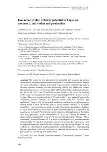 Slag Fertilizer for Capsicum annuum: A Research Study
