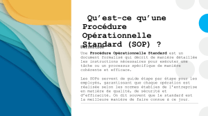 Procédure Opérationnelle Standard (SOP) : Définition et Création
