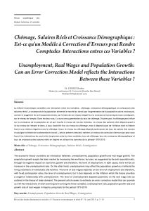 Ch&ocirc;mage, Salaires et Croissance en Alg&eacute;rie: Analyse par MEC