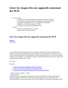 Gérer les risques liés aux appareils contenant des PCB