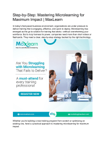 Step-by-Step  Mastering Microlearning for Maximum Impact   MaxLearn