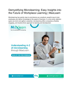 Microlearning: The Future of Workplace Learning | MaxLearn