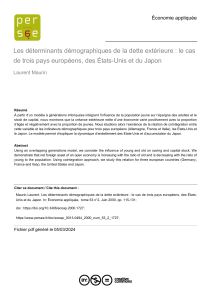 Dette extérieure et démographie : étude comparative