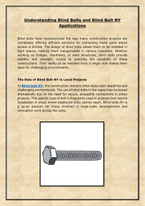Blind Bolts: Applications, Benefits & Structural Integrity