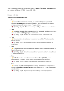 Corrigé Énergie Télécoms Master 1: Examen et Solutions