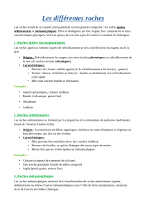 Clé de détermination des roches : Guide d'identification