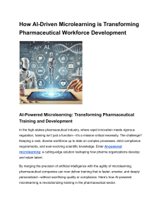 AI Microlearning in Pharma: Transforming Workforce Development
