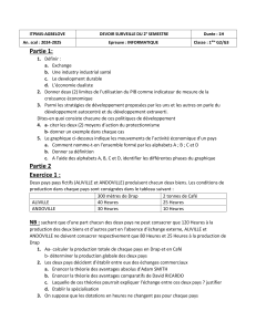 Examen d'économie: commerce, développement et indicateurs économiques