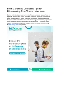 From Curious to Confident  Tips for Microlearning First-Timers   MaxLearn