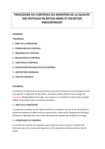 Contrôle Qualité Poteaux Béton Armé/Précontraint
