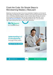 Microlearning Mastery: 6 Simple Steps to Success