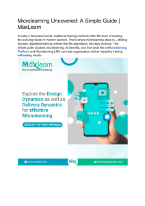 Microlearning: A Simple Guide to Effective Training