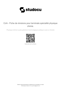 Fiche de révisions Physique-Chimie Terminale
