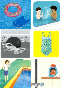 Illustrations de piscine : loisirs et sécurité