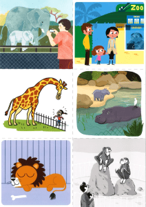 Illustration d'animaux de zoo pour enfants