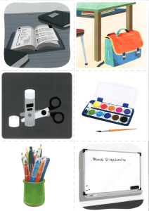 Illustration d'objets scolaires pour l'école primaire