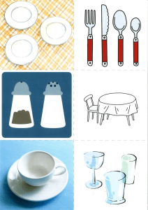 Illustration d'articles de table