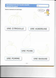 Fiche d'exercices : Acuité visuelle et motricité fine
