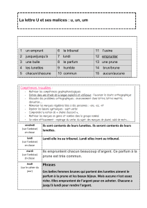 Exercices de grammaire française : la lettre U
