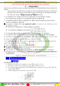 Applications Affines : Translations et Homoth&eacute;ties (Lyc&eacute;e)