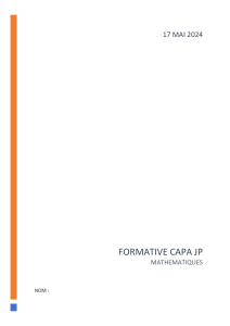 Exercice Maths CAPA JP : Aménagement Jardin