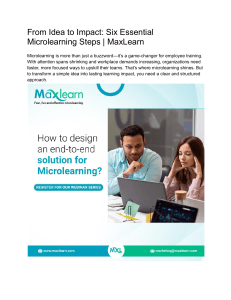 Microlearning: 6 Steps to Effective Employee Training