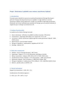 Générateur à pédalier : Projet technique complet