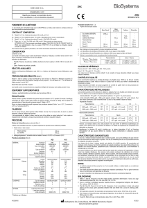Dosage du zinc : Mode d'emploi BioSystems