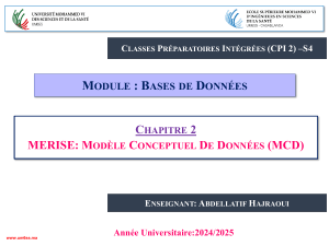 MERISE MCD : Modèle Conceptuel de Données - Cours