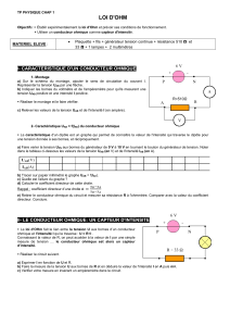 TP Loi d'ohm