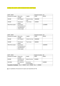 Journal comptable : Achats, ventes et transactions de trésorerie