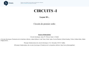 Circuits RC et RL : Analyse des circuits de premier ordre