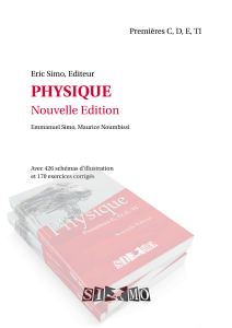 Physique, Premières C, D, E, TI - Manuel Scolaire