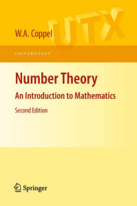 Number Theory  An Introduction to Mathematics ( PDFDrive )