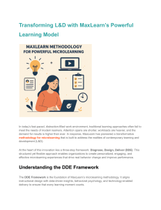 MaxLearn's DDE Microlearning Model: Transforming L&D