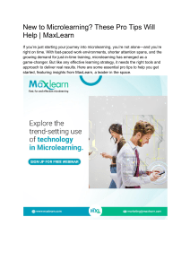 Microlearning Pro Tips for Beginners | MaxLearn