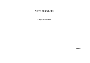 Note de Calcul Structure-1 : Analyse Structurelle