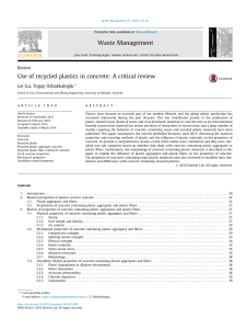 Recycled Plastics in Concrete: A Critical Review