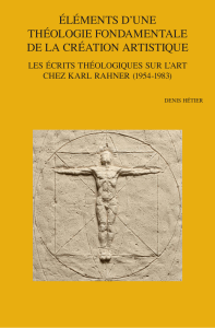 Théologie de la Création Artistique: Écrits de Karl Rahner
