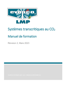 Syst&egrave;mes Transcritiques au CO2 : Manuel de Formation