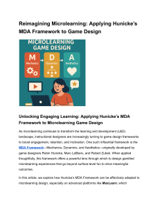 MDA Framework for Microlearning Game Design | MaxLearn