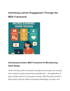 Unlocking Learner Engagement Through the MDA Framework