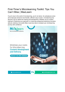Microlearning Toolkit: Tips for Effective Training Programs