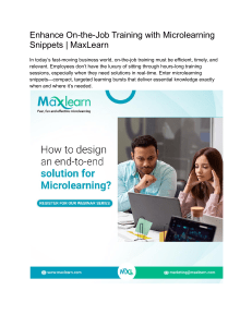 Microlearning for On-the-Job Training | MaxLearn