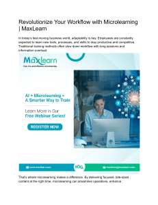 Microlearning: Revolutionize Workflow with AI-Powered Training