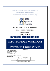 Rapport TP: Montage Sirène (Buzzer) - Électronique Numérique