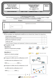 Devoir Contrôle Informatique Réseaux 3ème Année