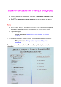 Biochimie structurale et techniques analytiques