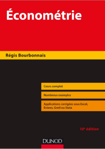 Économétrie : Cours complet, exemples et applications
